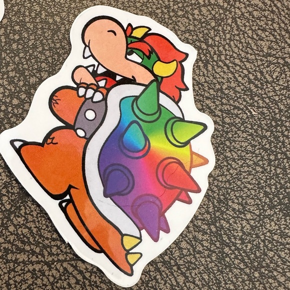 New - set of 4 Bowser stickers - super Mario brothers characters - Picture 5 of 7